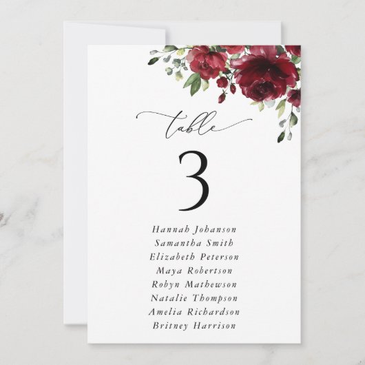 Bourgondische bloemen, Rode Kaarten, Zitkaarten (Voorkant)