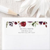 Bourgondische Bloemen, Roze Bloemen, Boho Bruidsdo Etiket (Insitu)