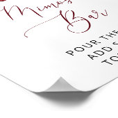 Bourgondische Bloemen, Roze Bloemen, Boho, Mimosa  Poster (Hoek)