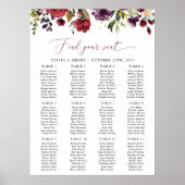 Bourgondische bloemen, Roze bloemen, Zitkaarten Poster (Voorkant)