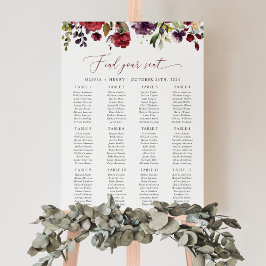 Bourgondische bloemen, Roze bloemen, Zitkaarten Poster