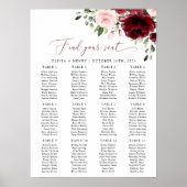 Bourgondische bloemen, Roze bloemen, Zitkaarten Poster (Voorkant)