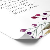 Bourgondische Bloemen School Reünie Herdenking Poster (Hoek)