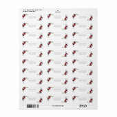 Bourgondische bloemenaquarel retouradres etiket (Full Sheet)