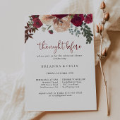 Bourgondische bloemenavond voor repetitie diner kaart