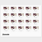 Bourgondische bloemenblush Elegante Eucalyptus bru Vierkante Sticker (Vel)