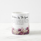 Bourgondische bloemenmoeder van de bruidegom Mok (Center)