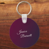 Bourgondische bloemenmoeder van de bruidegom sleutelhanger (Achterkant)