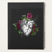 Bourgondische Bloemenskelet Gotische Bruiloft Planner (Achterkant)