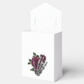 Bourgondische Bloemenskelet Gotische Trouw Bedankdoosjes (Geopend)