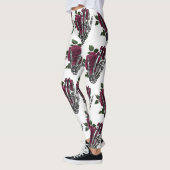 Bourgondische bloemenskelet hand gotisch leggings (Links)