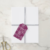 Bourgondische bloemenslak bruidsdouche cadeaulabel (Met Touw)
