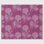 Bourgondische bloemenslak bruidsdouche cadeaupapier (Vlak)