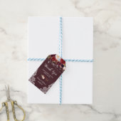 Bourgondische bloemenslinger bruiloft cadeautje be cadeaulabel (Met Touw)
