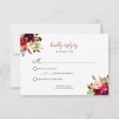 Bourgondische bloemgewei | Buffet + gasten uitgeno RSVP Kaartje (Achterkant)