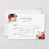 Bourgondische bloemgewei | entree + genodigden RSVP kaartje (Achterkant)