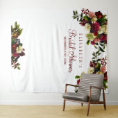 Bourgondische bloemige fotohokje achtergrond voor  wandkleed (In Situ (horizontaal))