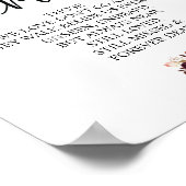 Bourgondische bloemige herinnering aan gedenkteken poster (Hoek)