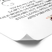 Bourgondische bloemige herinneringstekstbord poster (Hoek)