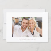Bourgondische bloemige Save Our Date foto Aankondiging (Achterkant)