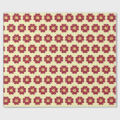 Bourgondische Bloempatroon Cadeaupapier (Vlak)