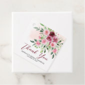 Bourgondische bloemrijke bruidsuitnodiging bedankjes labels (In situ)