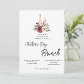 Bourgondische bloemrijke wijn Moederdag brunch Kaart (Staand voorkant)