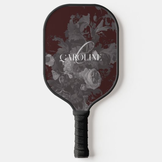 Bourgondische bloemstilleven stijlvol pickleball paddle (Voorkant)