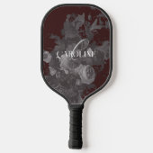 Bourgondische bloemstilleven stijlvol pickleball paddle (Achterkant)
