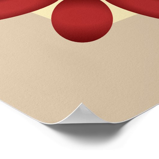 Bourgondische bloesem: symmetrisch bloemblad poster (Hoek)