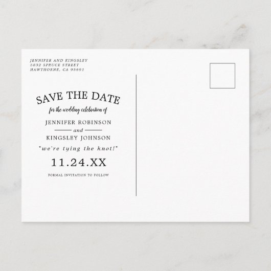 Bourgondische Blos Bloemen Foto Save the Date Aankondigingskaart (Achterkant)