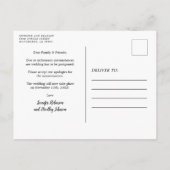 Bourgondische Blos Bloemige Datumswijziging Aankondigingskaart (Achterkant)