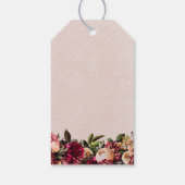 Bourgondische blos cadeaulabel (Achterkant)