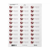 Bourgondische blos roze bloemenbruiloft waterverf etiket (Full Sheet)