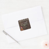 Bourgondische Blush Bloemenkowboylaarzen Na I DO B Vierkante Sticker (Envelop)