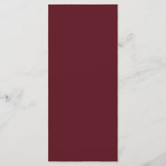 Bourgondische Blush Pioen en Rozen Bruiloft Menu (Achterkant)