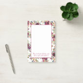Bourgondische Blush Roze Bloemige Christelijke Bij Post-it® Notes (Kantoor)