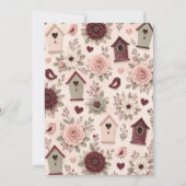 Bourgondische Blush Winter Moederdag Brunch Kaart (Achterkant)