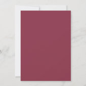 Bourgondische Boho bloem en Blush Roze Roos Save t The Date (Achterkant)