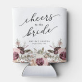 Bourgondische Boho Bloemige Bruidsborrel Blikjeskoeler (Achterkant)