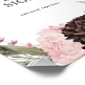 Bourgondische Boho Bloemkaarten en Geschenken Aang Poster (Hoek)