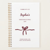 Bourgondische boog bruidsmeisje moderne script naa planner (Voorkant)