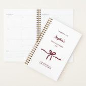Bourgondische boog bruidsmeisje moderne script naa planner (Display)