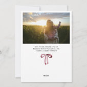 Bourgondische boog foto feestdagenkaart (Achterkant)