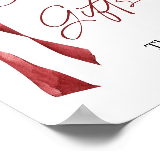 Bourgondische boog Kaarten en geschenken teken Poster (Hoek)