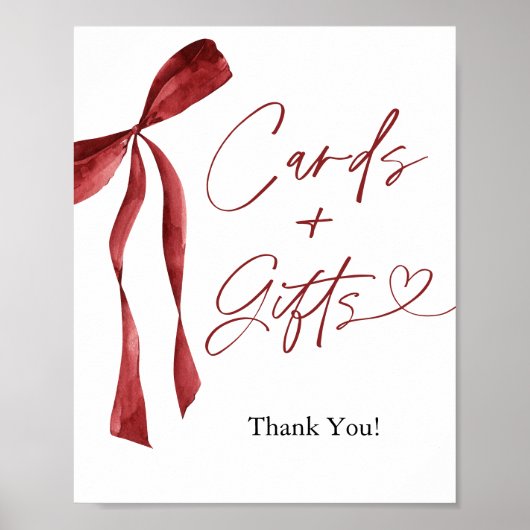 Bourgondische boog Kaarten en geschenken teken Poster (Voorkant)