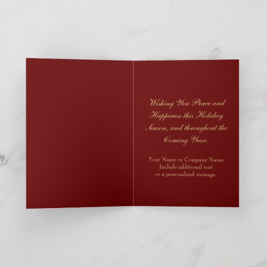 Bourgondische boog, rijke tradities aangepaste fot feestdagen kaart (Binnen)