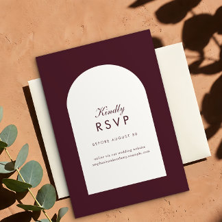 Bourgondische Boog Toscaanse Villa Bruiloft RSVP Kaartje