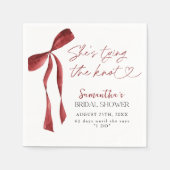 Bourgondische boog Ze bindt het knoop Vrijgezellen Servet (Voorkant)