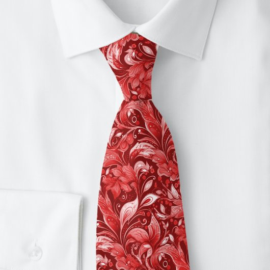 Bourgondische botanische batik stropdas